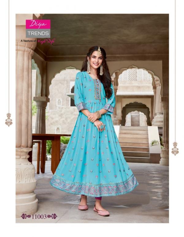 Ethnicity 11 Rayon Designer Wear Kurti Gown Collection